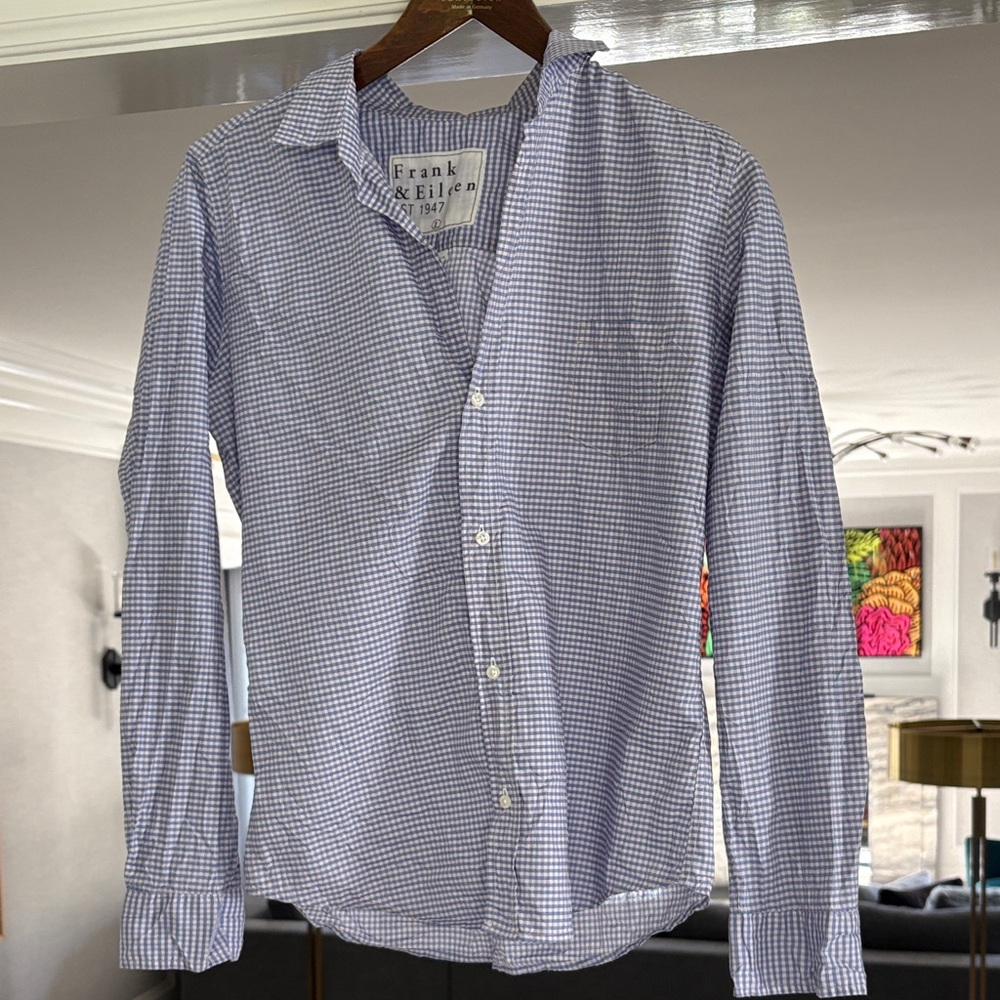 Frank & Eileen Women’s Blue Gingham Shirt Barry